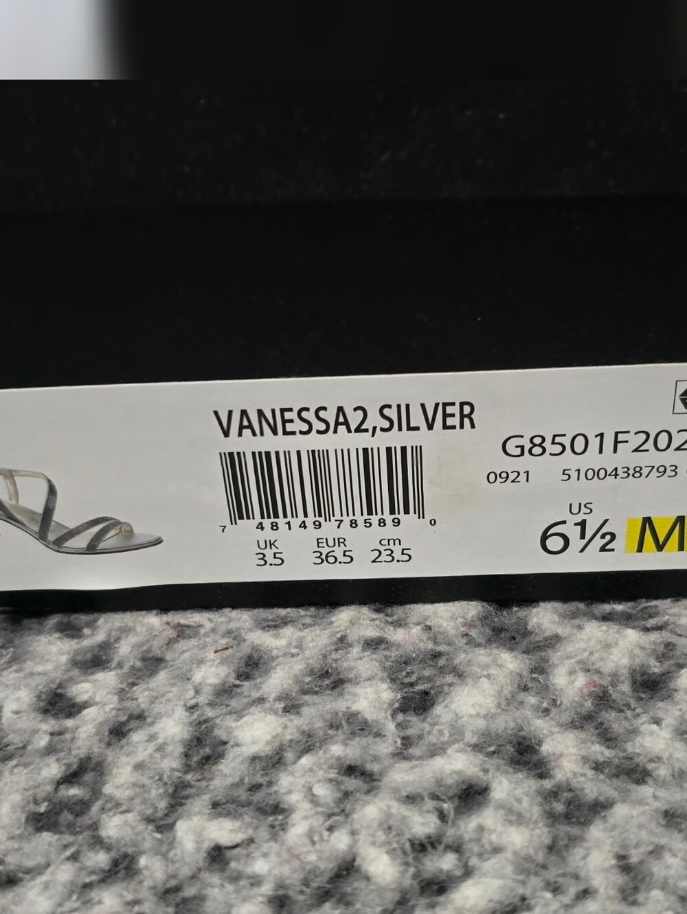 Naturalizer VanessaA2 Metallic Silver Strappy Block Heel Sandals - Women - Picture 6 of 6